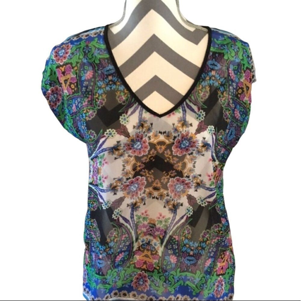 Rue 21 Sheer Multicolored Top XS